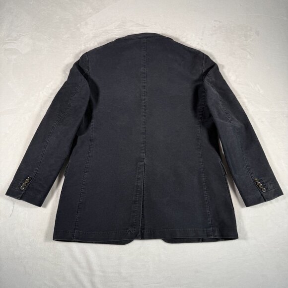 Arthur and Fox Blazer Pea Coat Men Size L 52 Blue Pockets Button Closure Jacket - Picture 13 of 15